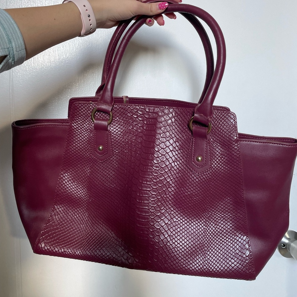 Chic Maroon Tote Bag